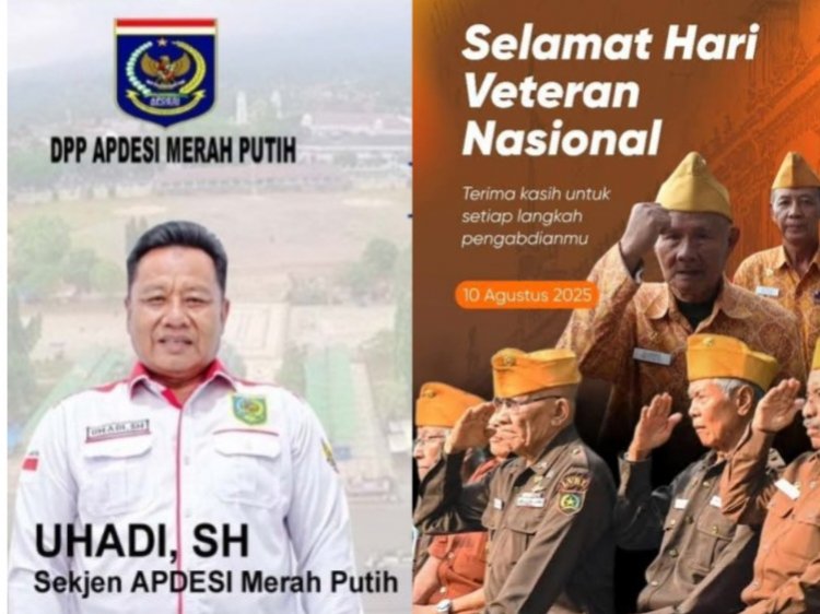 Sekjen APDESI Merah Putih, UHADI, SH, Sampaikan Selamat Hari Veteran Nasional 2026