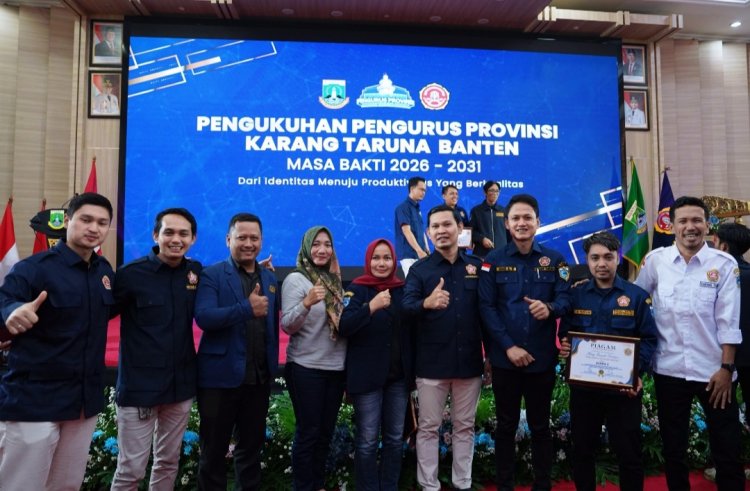 Siap Berkaloborasi, Pengurus Karang Taruna Pandeglang Hadiri Pelantikan Pengurus Banten Periode 2026-2031