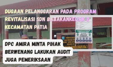 Diduga Langgar Juknis, Pelaksanaan Revitalisasi SDN Babakankeusik 02 Patia Disoal DPC AMIRA Pandeglang