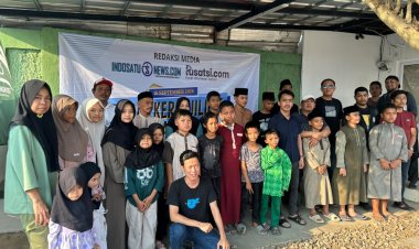 Peduli Sesama, Indosatunews.com dan Pusatsi.com Gelar Santunan Anak Yatim di Serang