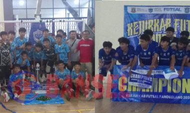 MTs MA Pusat dan SMAN 4 Pandeglang Juara Kejurkab Futsal 2026