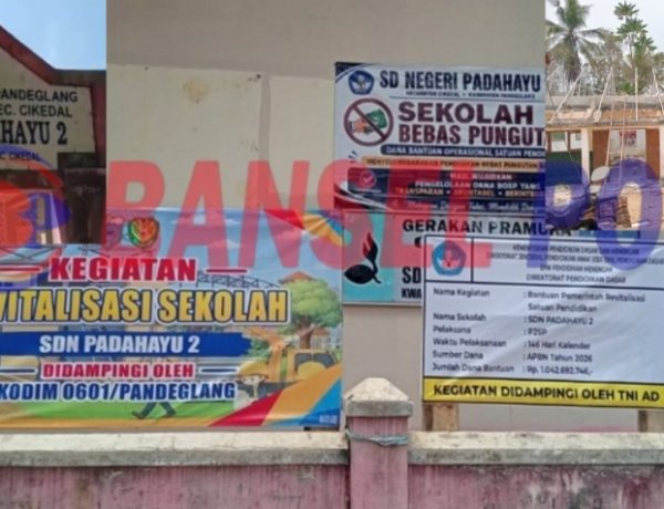 Guna Memastikan Program Tepat Sasaran, Sekretaris Disdikpora Pandeglang Lakukan Monitoring Pelaksanaan Pembangunan Revitalisasi SDN Padahayu 02 Cikedal