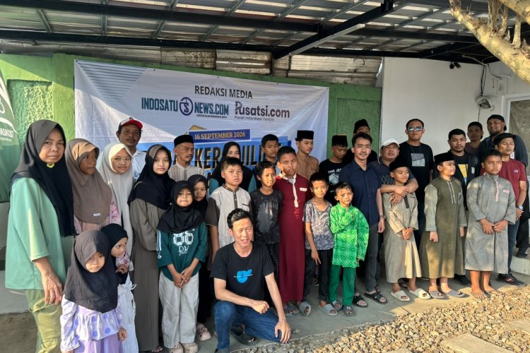 Peduli Sesama, Indosatunews.com dan Pusatsi.com Gelar Santunan Anak Yatim di Serang