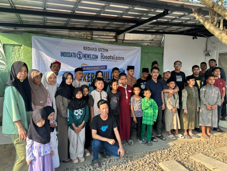 Peduli Sesama, Indosatunews.com dan Pusatsi.com Gelar Santunan Anak Yatim di Serang
