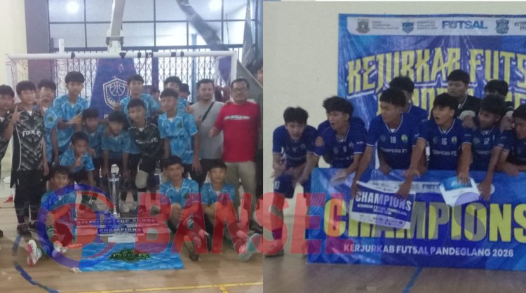 MTs MA Pusat dan SMAN 4 Pandeglang Juara Kejurkab Futsal 2026