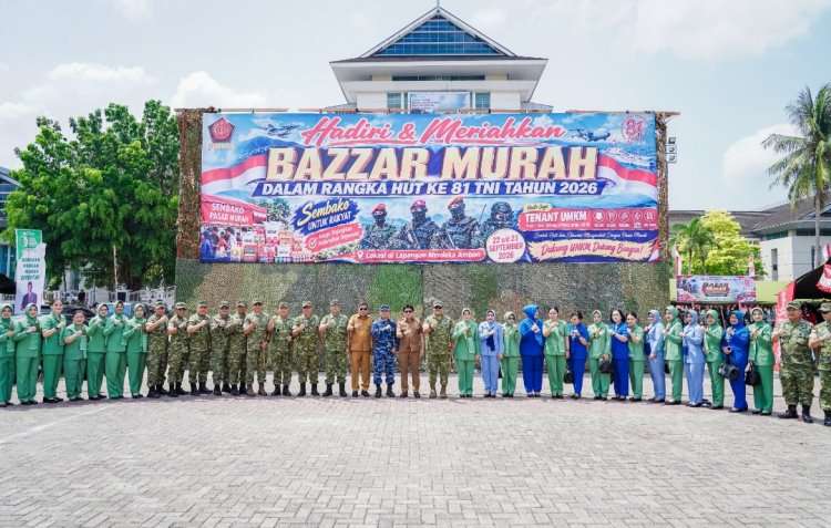 TNI Hadir Membawa Manfaat Ekonomi, Bazar Murah Semarakkan HUT ke-81