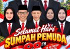Segenap Keluarga Besar BKPSDM Pandeglang Sampaikan Selamat Hari Sumpah Pemuda Ke-98, 28 Oktober 2026