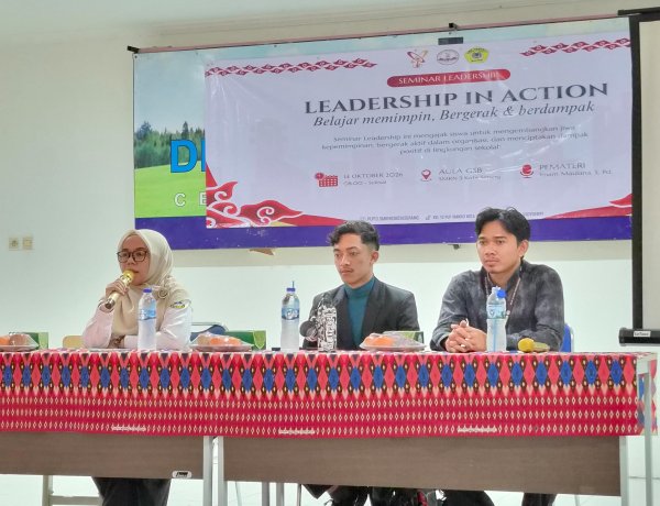 Tanamkan Jiwa Kepemimpinan, Kelompok 13 PLP Integratif Gelar Seminar Leadership in Action di SMKN 3 Kota Serang