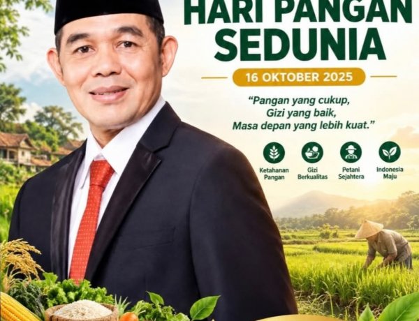 TB. UDI JUHDI, Ketua Komisi IV DPRD Pandeglang Sampaikan Selamat Hari Pangan Sedunia 2026 "Bersama Mewujudkan Kedaulatan Pangan untuk indonesia yang Sehat, Mandiri dan Sejahtera"