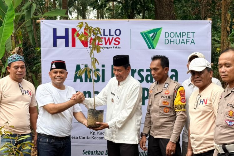 Raker di Carita, Hallonews Gelar Pengobatan Gratis dan Tanam Pohon